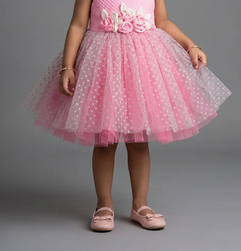 Blush Polka dots Frock